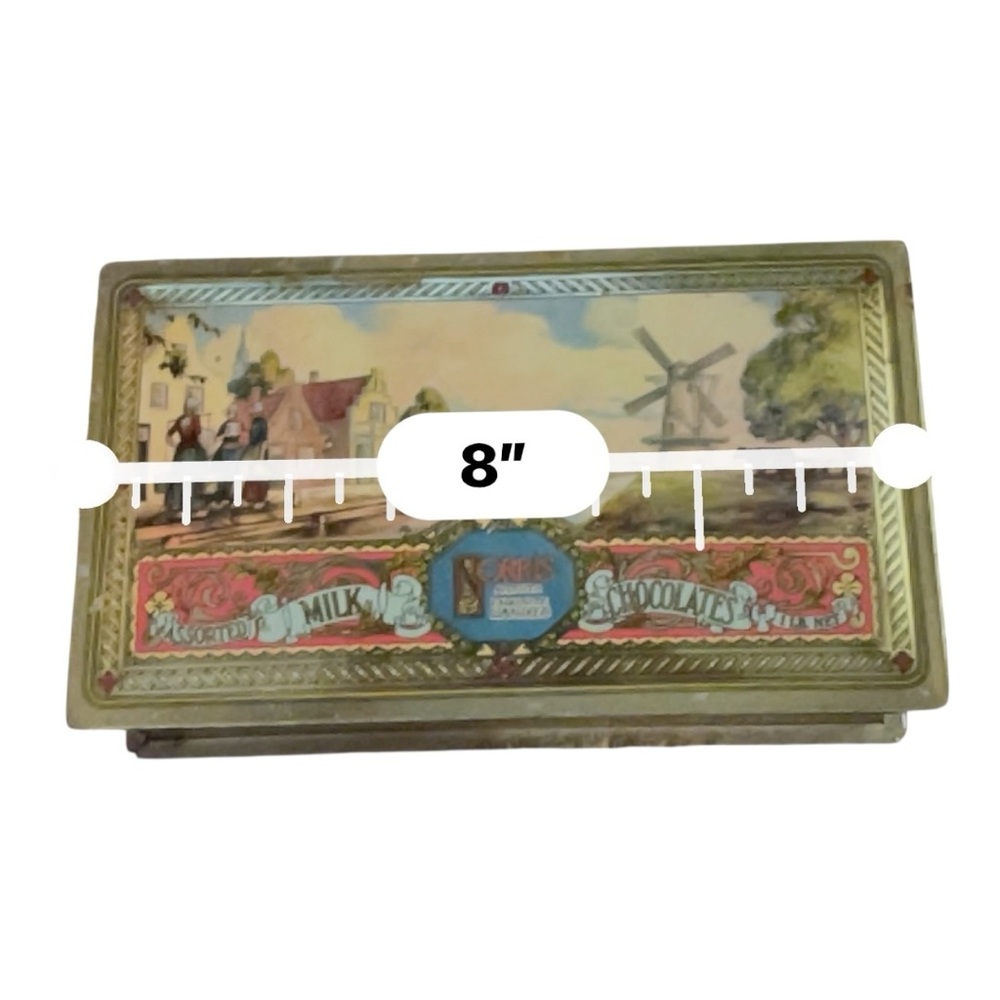 ✨ Vintage Norris Exquisite Candies Tin – Dutch Windmill Scene ✨ - Picture 9 of 10